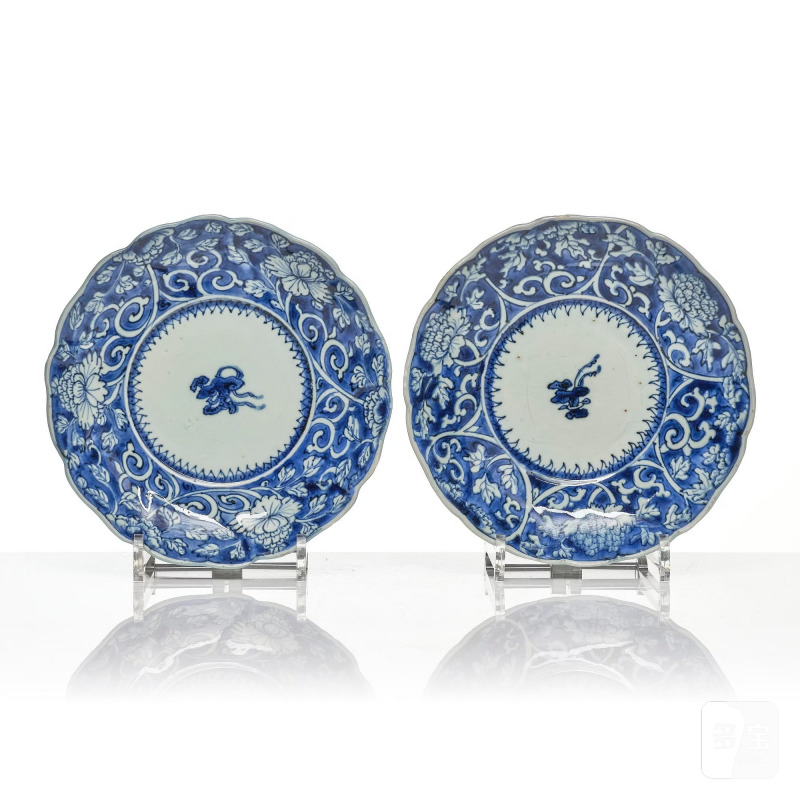 A set of 10 blue and white dishes, - 图6